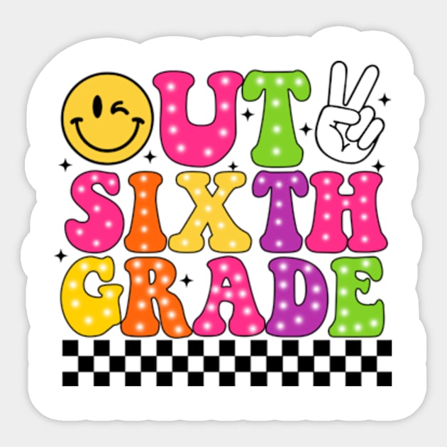 Peace Out School, Graduation Sixth Grade, Last Day of School, End of School Sticker by CrosbyD